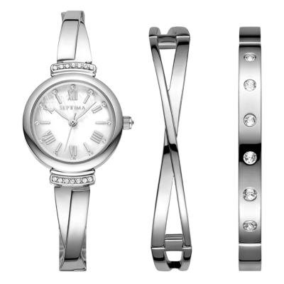 COFFRET MONTRE ET BRACELETS ARGENTE