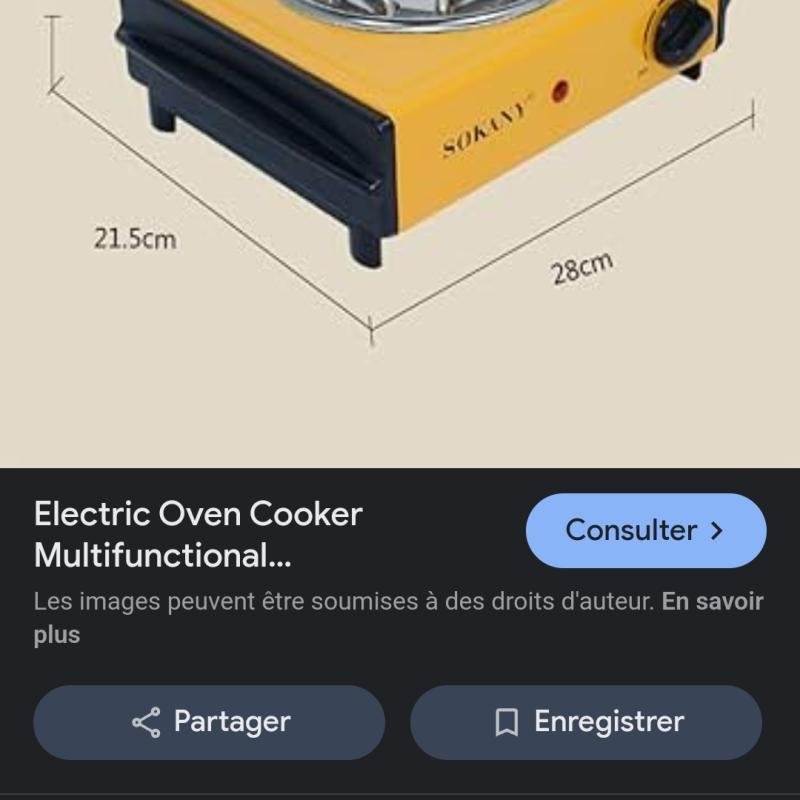 Mini cuisinière électrique